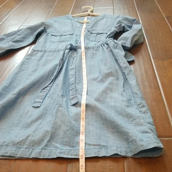 Cabela's Blue Denim Long Sleeve Chambray Shirt Dress Size Small Petite - Picture 8 of 12
